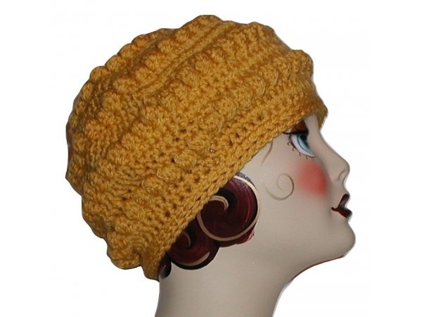 Large Gold Women's Beret