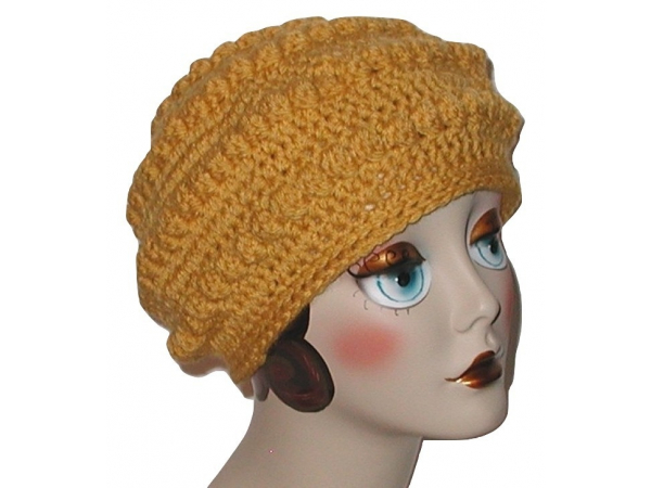 Large Gold Beret