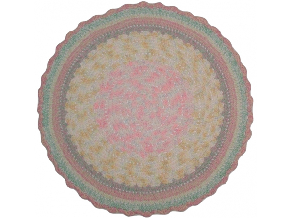 Baby Girls Nursery Rug In Pastel Colors