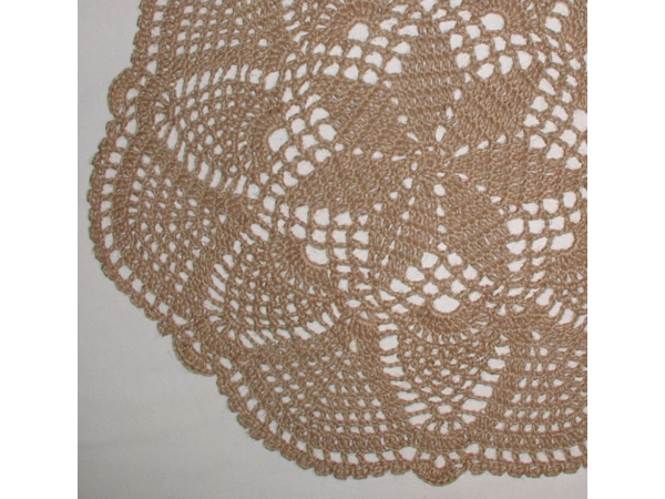 Tan Doily Rug