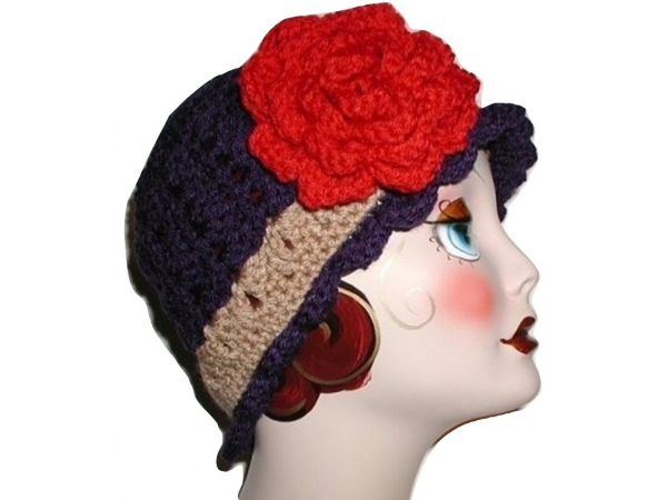Navy Red Women's Hat