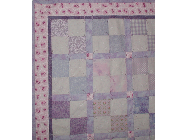 Lavender And Purple Baby Quilt