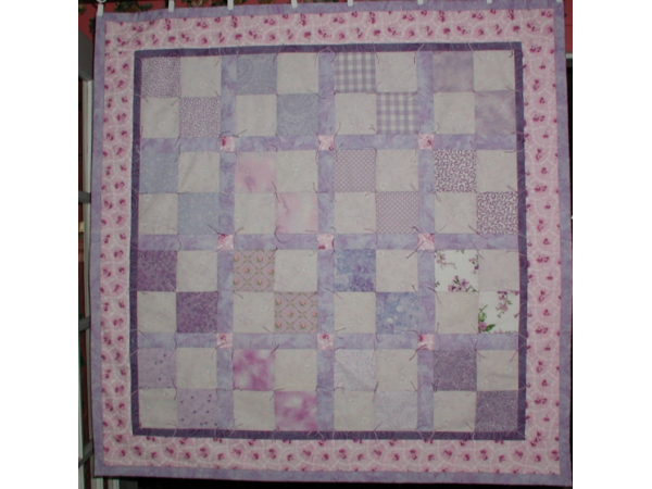 Lavender And Light Purple Warm Winter Baby Quilt