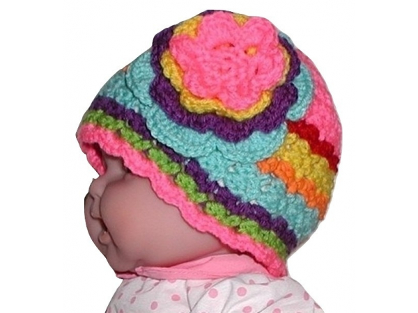 Toddler Girls Hat Bright Colors