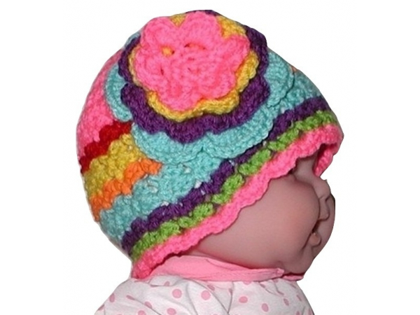 Purple And Pink Toddler Girls Hat