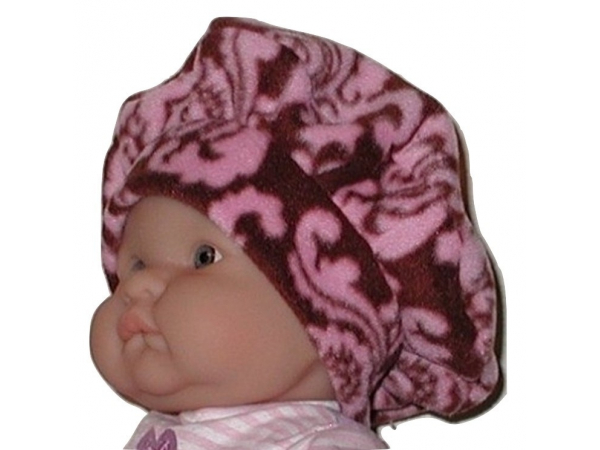 Pink and brown hat