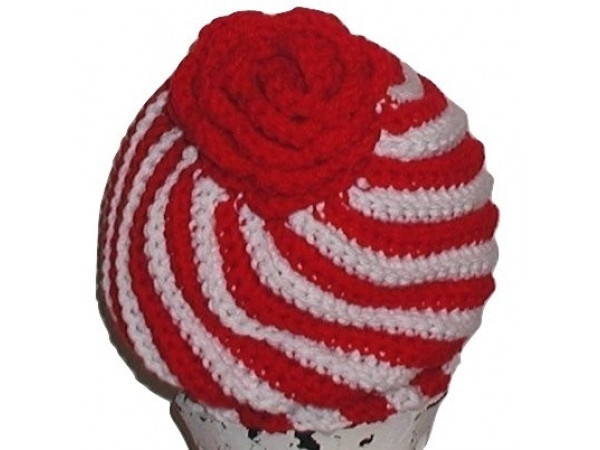 Toddler Girl Christmas Hat Peppermint Stripe