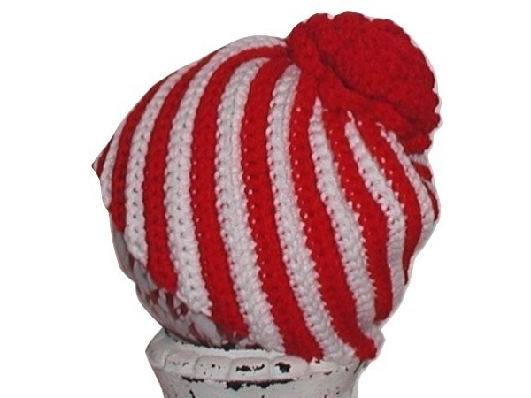 Peppermint Stripes Toddler Girls Christmas Hat