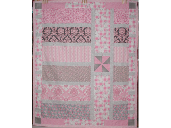 Pink Rabbits Quilt