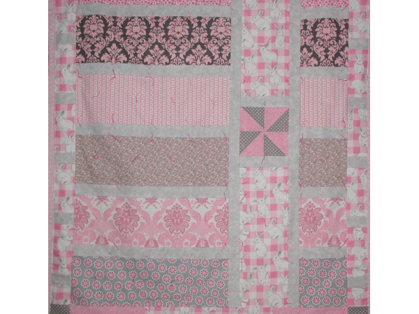 Pink And Grey Quilt