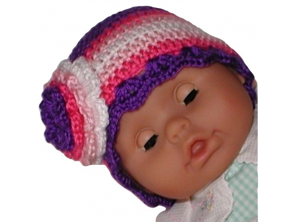 Purple Baby Girls Hat
