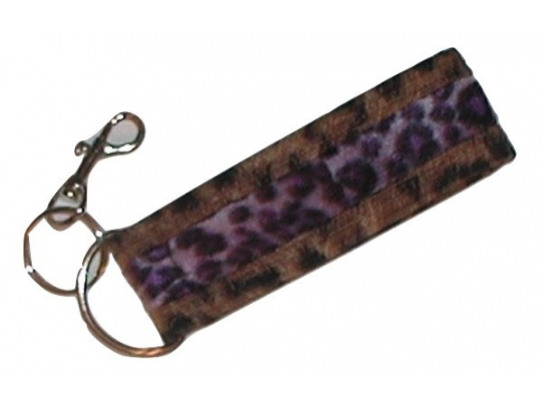 Purple Leopard Key Ring