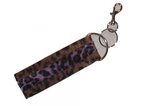 Purple Leopard Key Chain