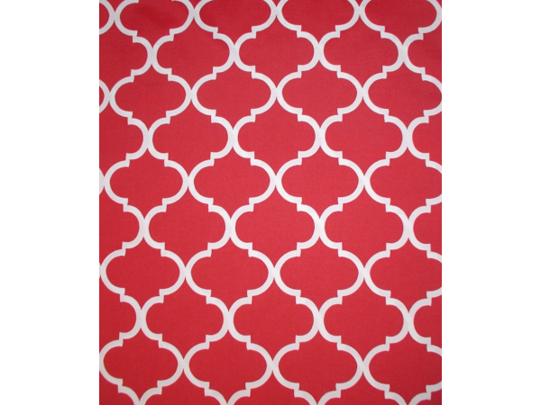 Red And White Duck Cloth Like Fabric