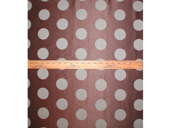 Big Brown Polka Dots Fabric