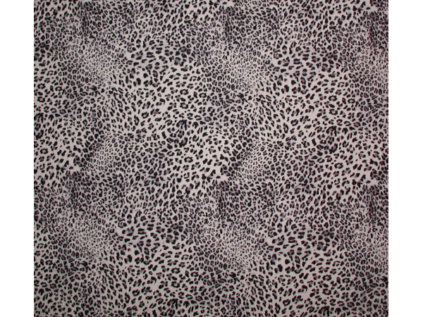 Snow Leopard Denim Fabric