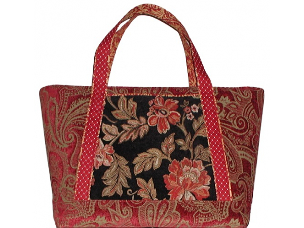 Burgundy Carpet Bag