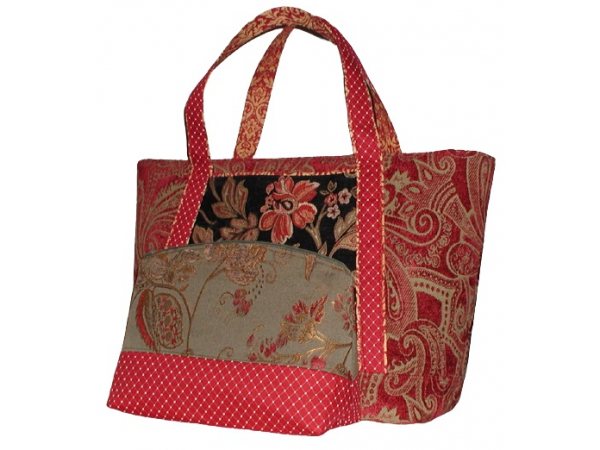 Carpet Bag With Extra Large Outer Pockets