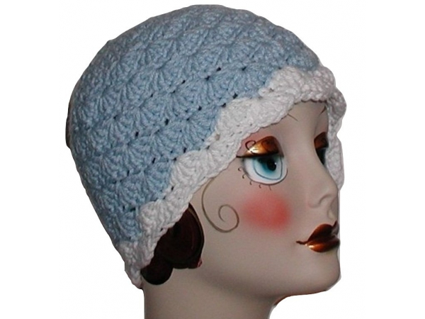 Sky Blue And White Flower Women's Hat