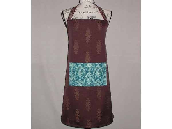 Brown And Teal Apron