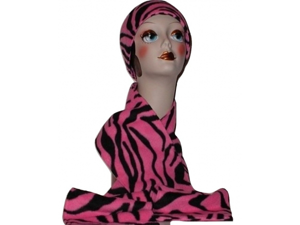 Pink Zebra Winter Scarf