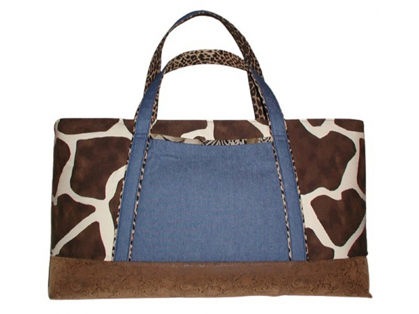 Carpet Bag With Outer Pockets Extra Large Animal Prints