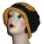 Black And Gold Hat For Women With Rolled Brim