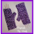 Purple Leopard Fingerless Gloves