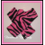 Hot Pink Zebra Fingerless Gloves