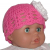 Hot Pink And White Hat For A Baby Girl