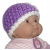 White And Lavender Baby Hat