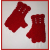 Solid Red Women's Gloves