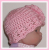 Pink flower newborn girls hat