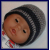 Gray and navy hat for baby boys