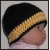 Black and gold beanie for baby boys
