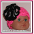Neon pink baby girl hat