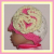 Cream preemie girls hat with pink