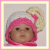 Pink cream yellow preemie hat