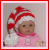 Preemie girl santa hat