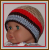 blue and red stripes baby boys hat