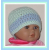 blue and light green hat for preemie boy