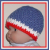 red white blue newborn boy hat