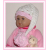 white and pink elf hat for baby girls