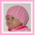 pink preemie hat with a white flower