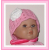 Extra small pink baby hat