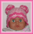 baby girls pink hat with flowers