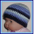 striped blue baby boy beanie