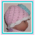 pink aqua blue baby girl hat