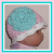 pink aqua blue white newborn baby girl hat