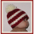 dark red and cream hat for baby boys